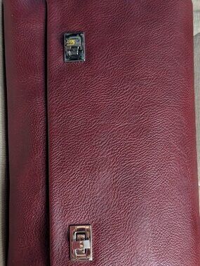 Burgundy Faux Leather Hand Bag